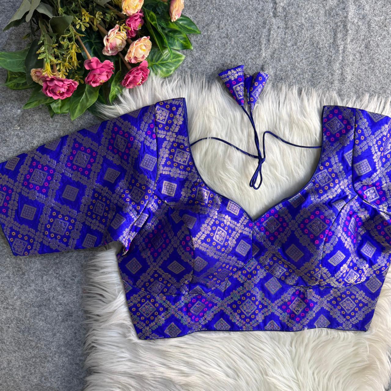 SABYASACHI-STYLE PATODA BANARASI BLOUSE