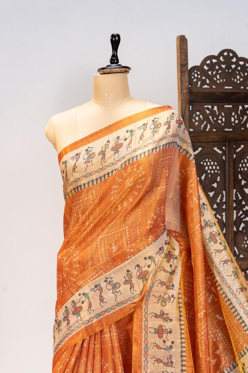 Pure Tissue Tussar Silk Saree
