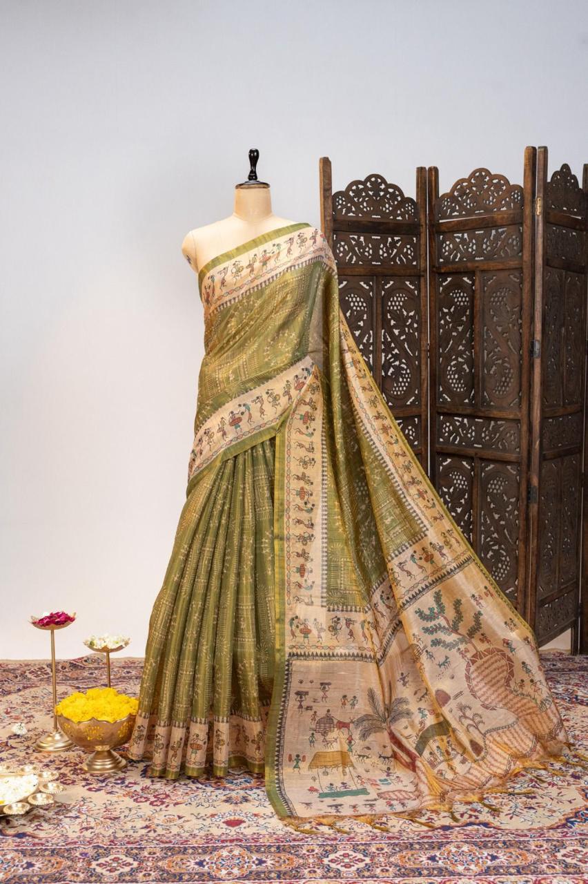 Pure Tissue Tussar Silk Saree