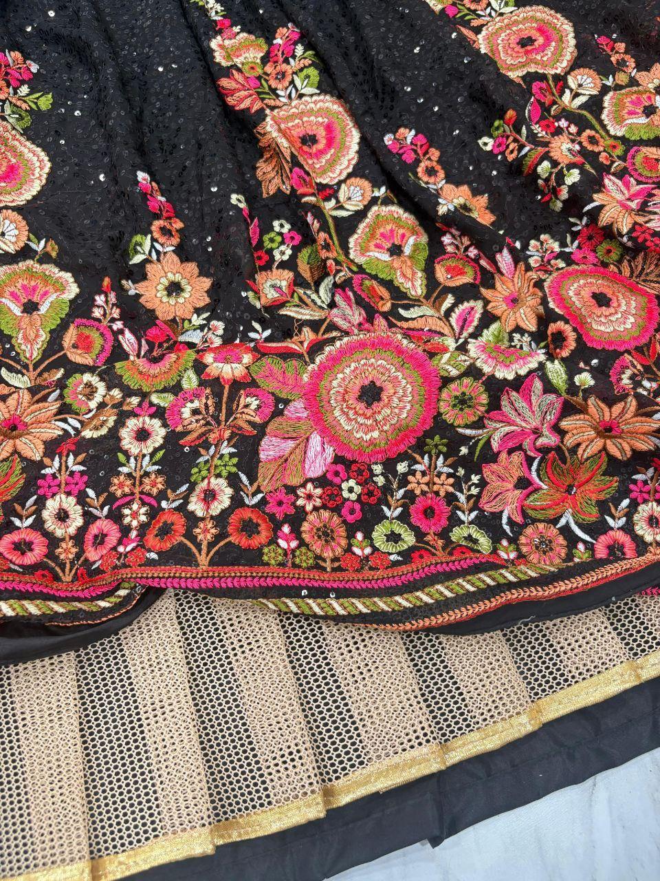 Latest Designer Faux Georgette Lehenga Collection