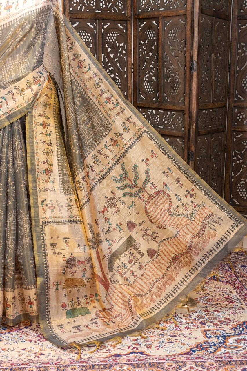 Pure Tissue Tussar Silk Saree