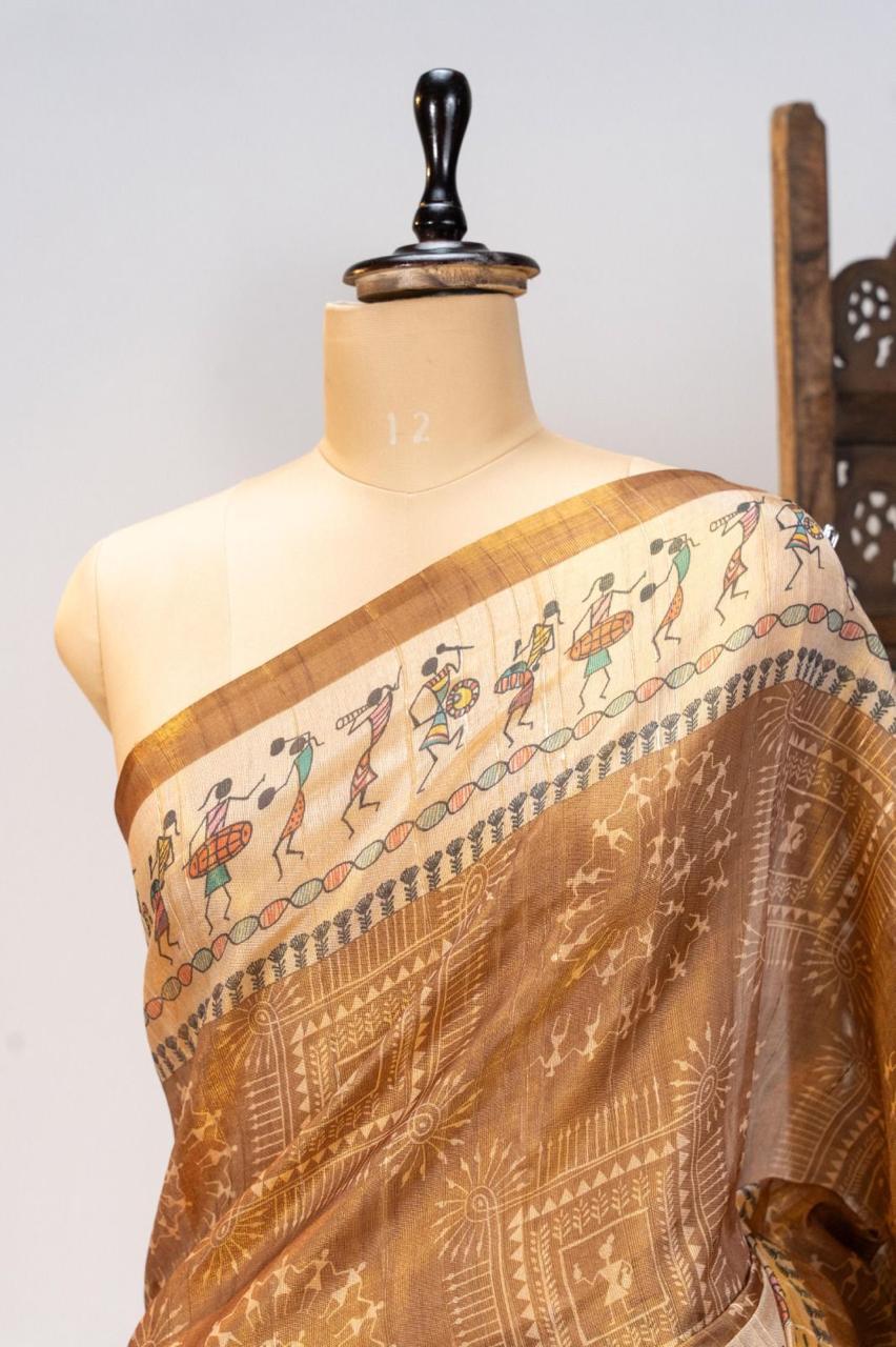Pure Tissue Tussar Silk Saree
