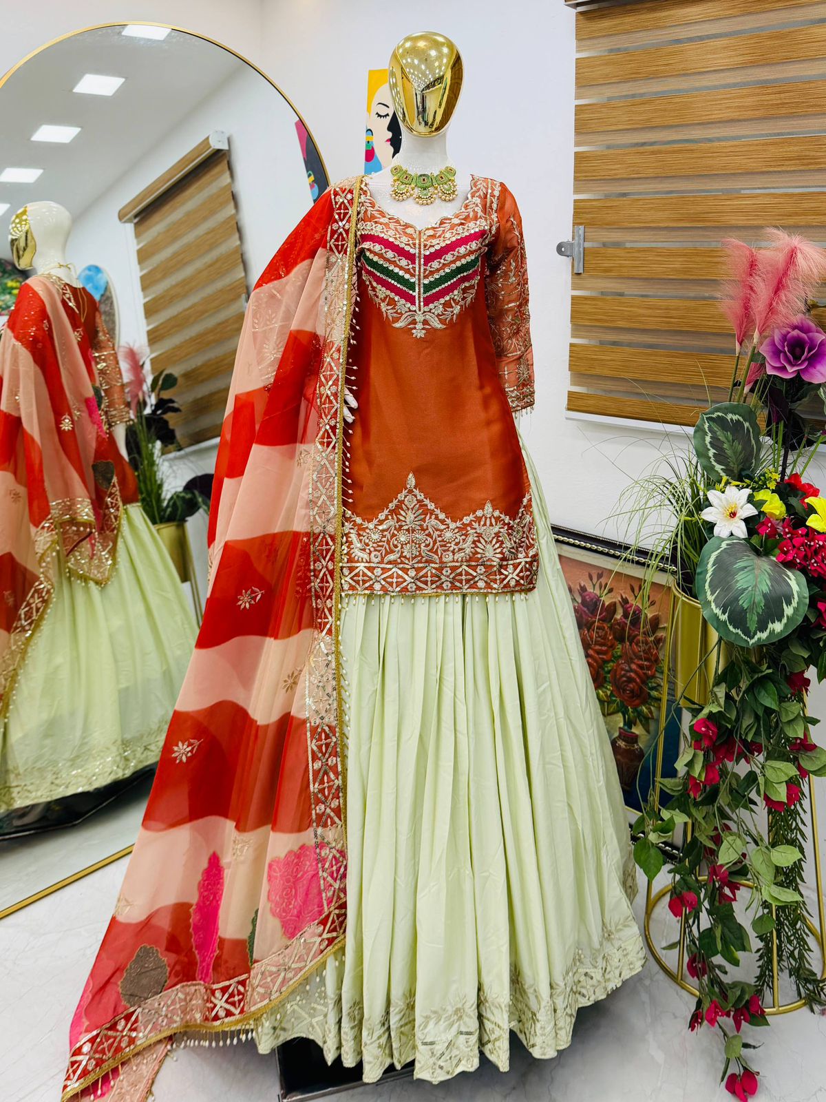 Fendy Silk Lehenga with Skirt