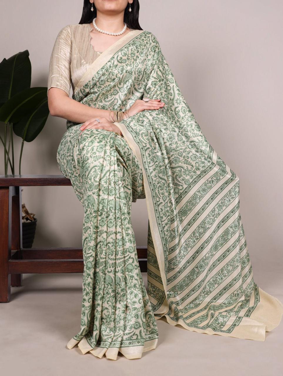 Tussar Silk Printed Saree Collection