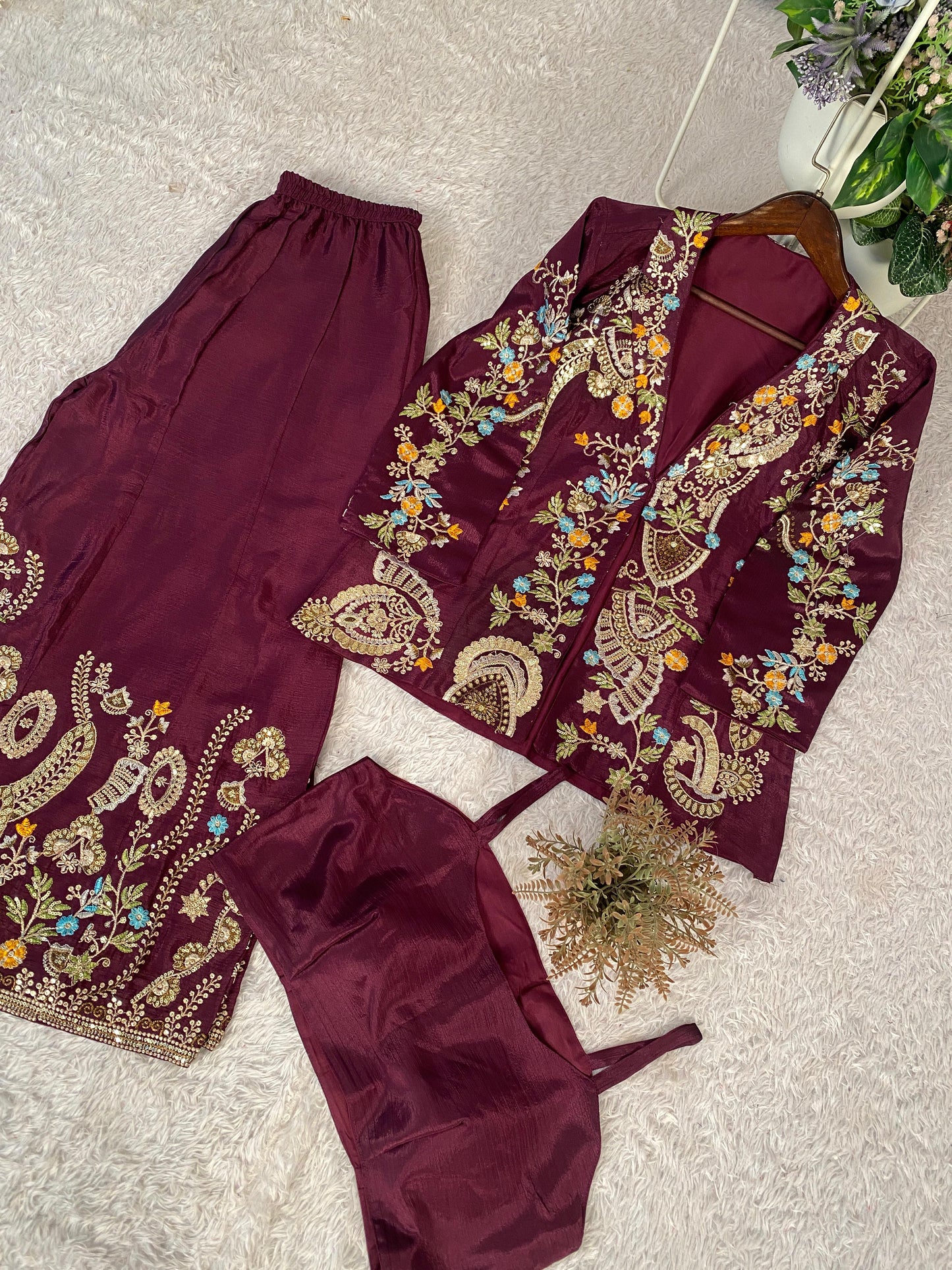 Chinon 3 piece Palazzo Set with Jacket