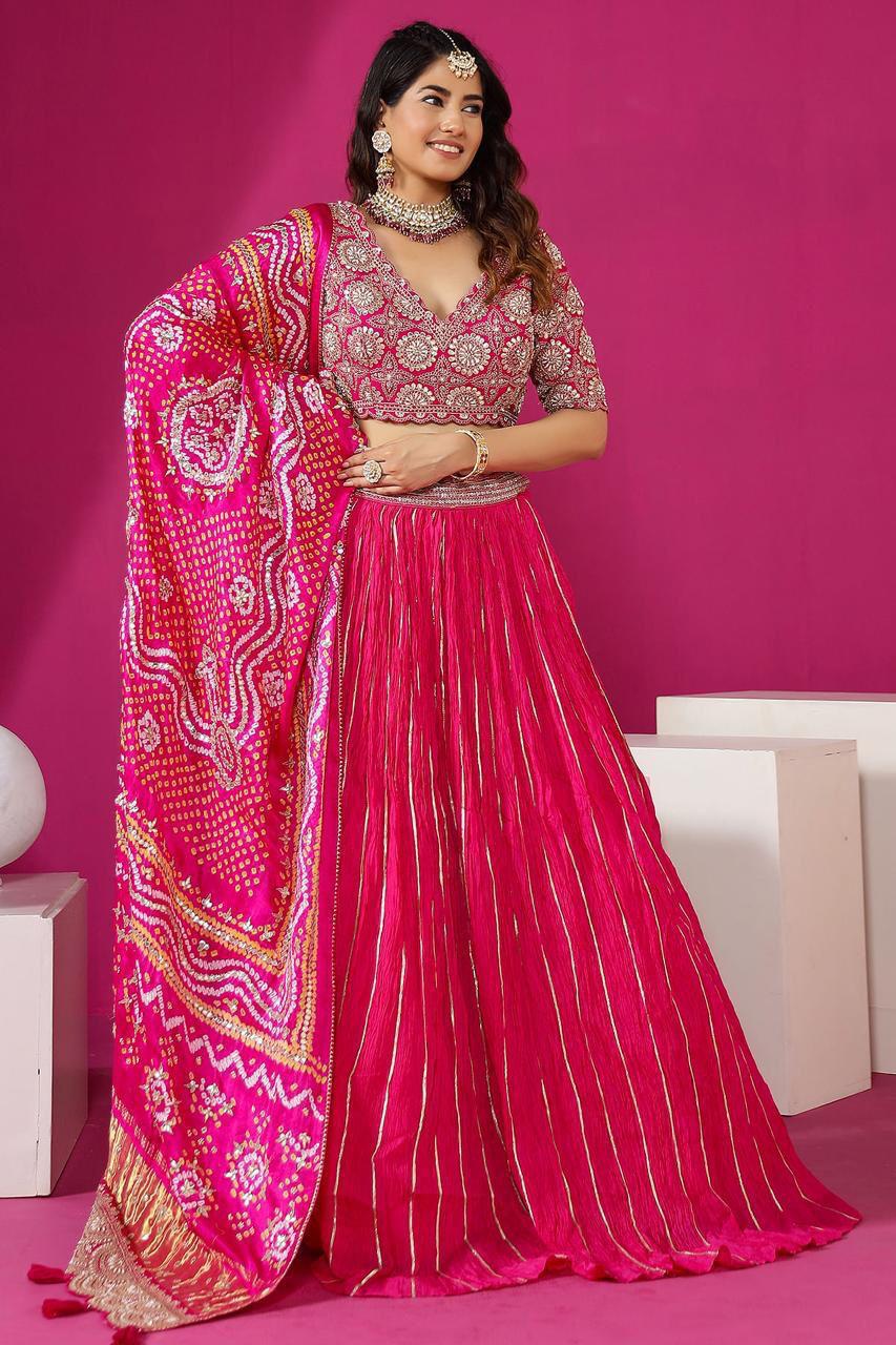 Lightweight Embroidery Work Digital Print Lehenga Choli – New Launch