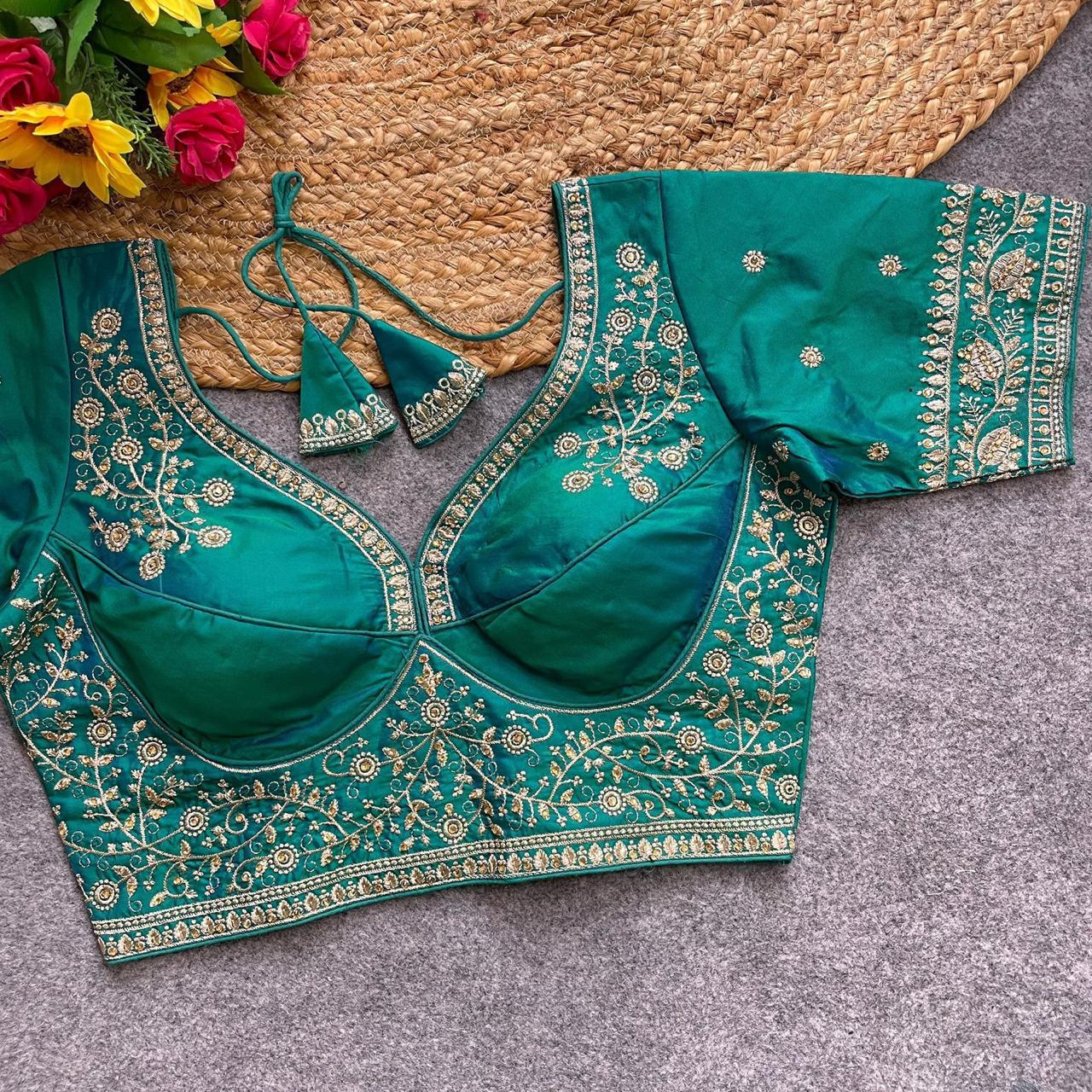 Heavy Silk elegant rose gold jari Blouse