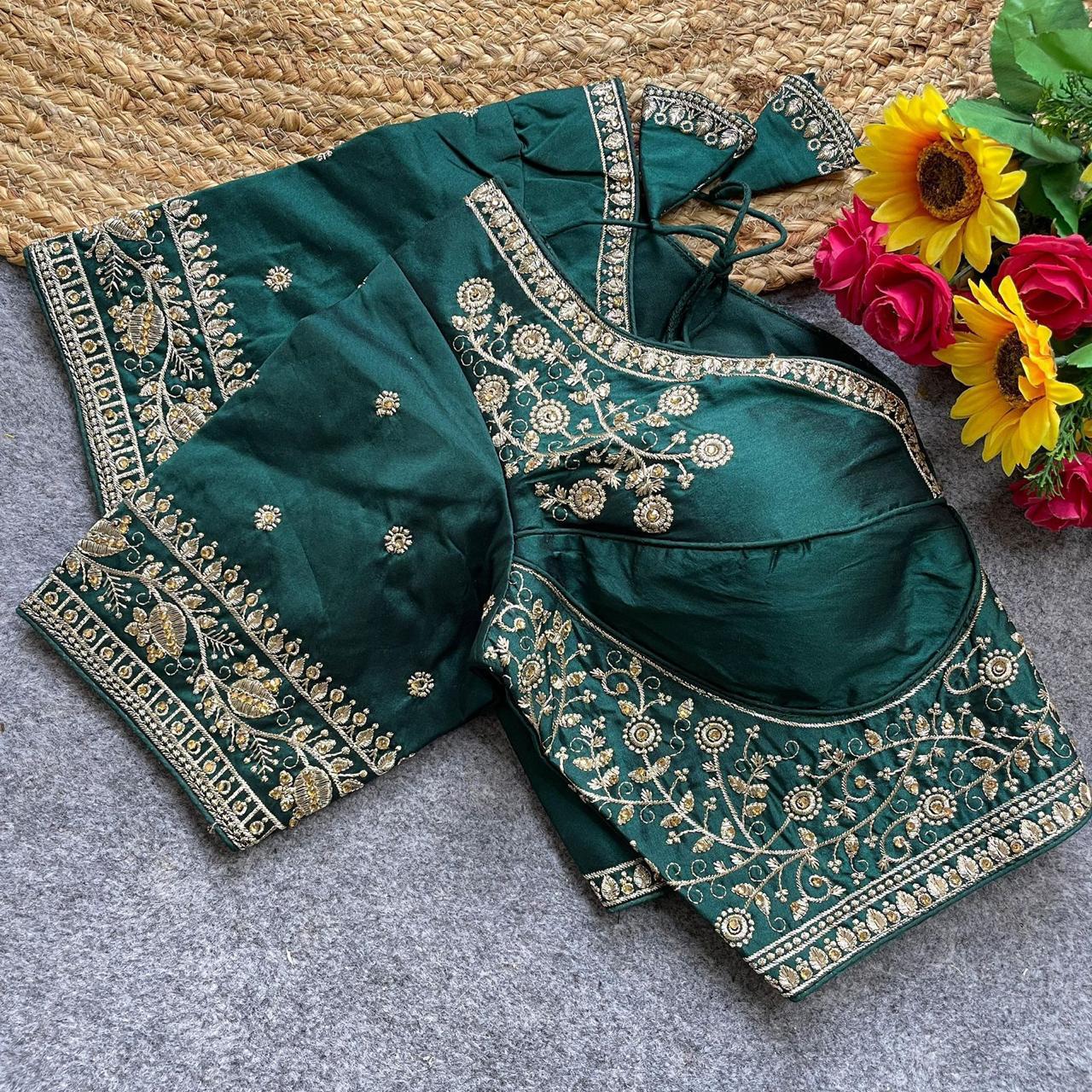 Heavy Silk elegant rose gold jari Blouse