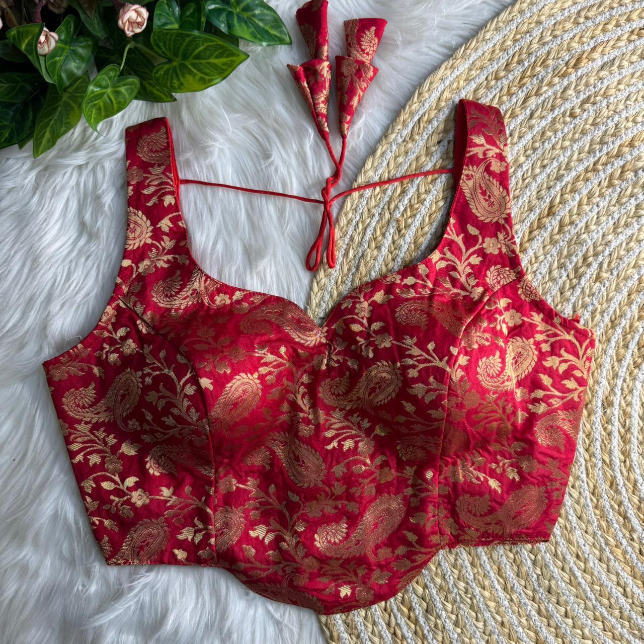 Corset Style Banarasi Blouse