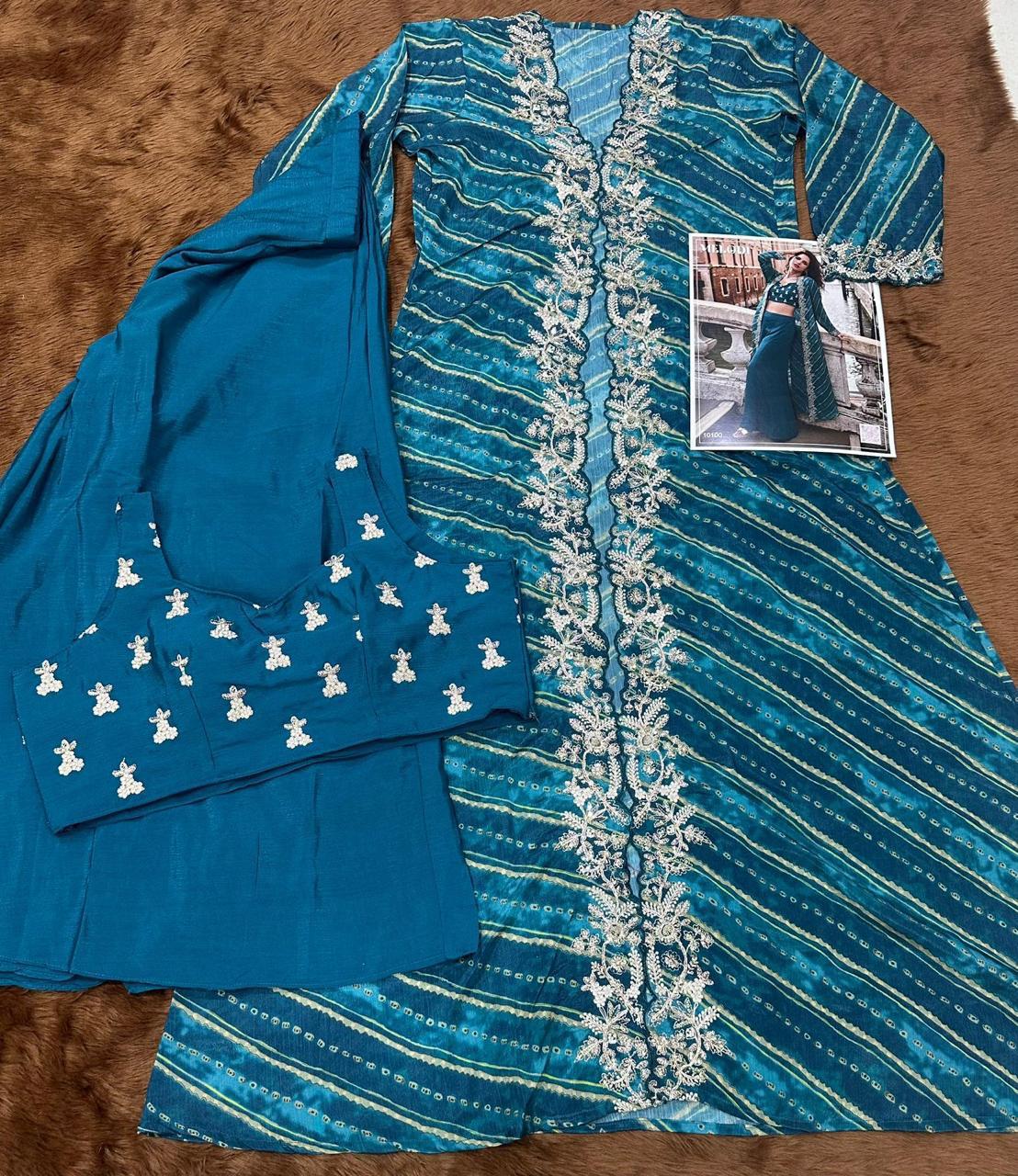Chinon Indo-Western Set with Shrug Style Duppata