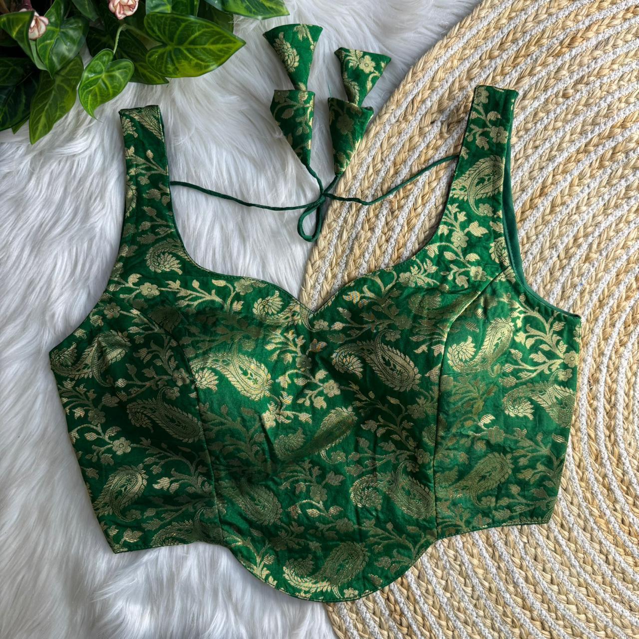 Corset Style Banarasi Blouse
