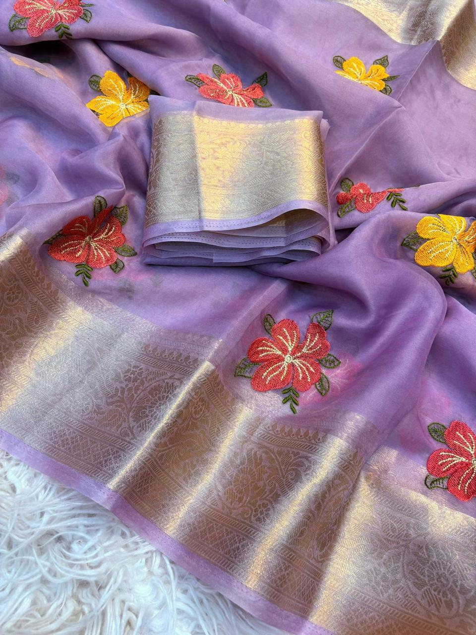 Pure Kanchipuram Organza Saree