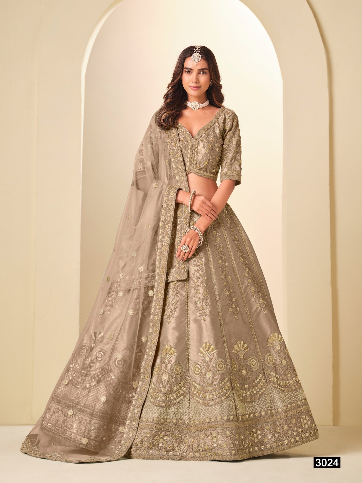 Art silk Lehenga with rich Embroidery work