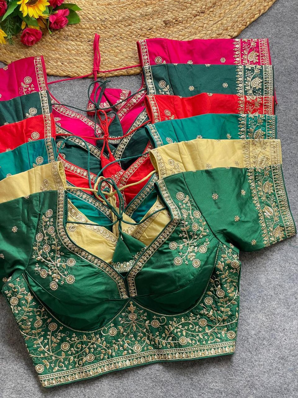 Heavy Silk elegant rose gold jari Blouse