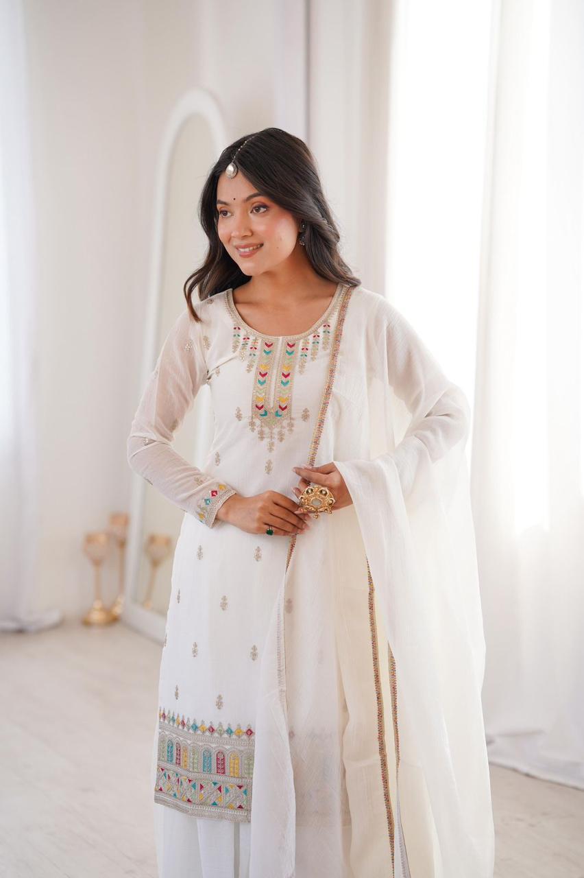 ✨ Pure Crunchy Silk Top Sharara & Dupatta Set ✨