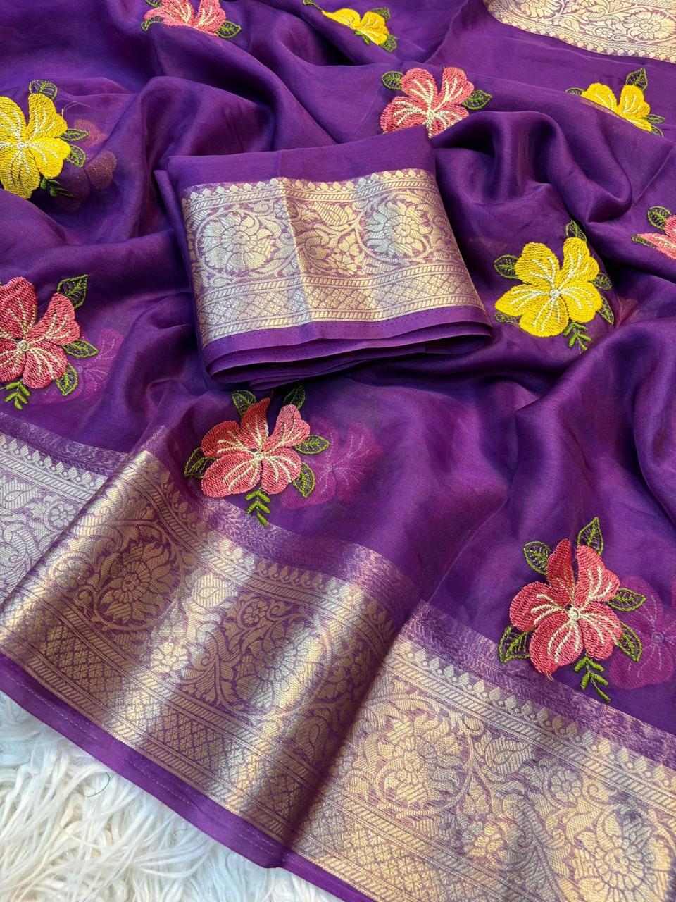 Pure Kanchipuram Organza Saree