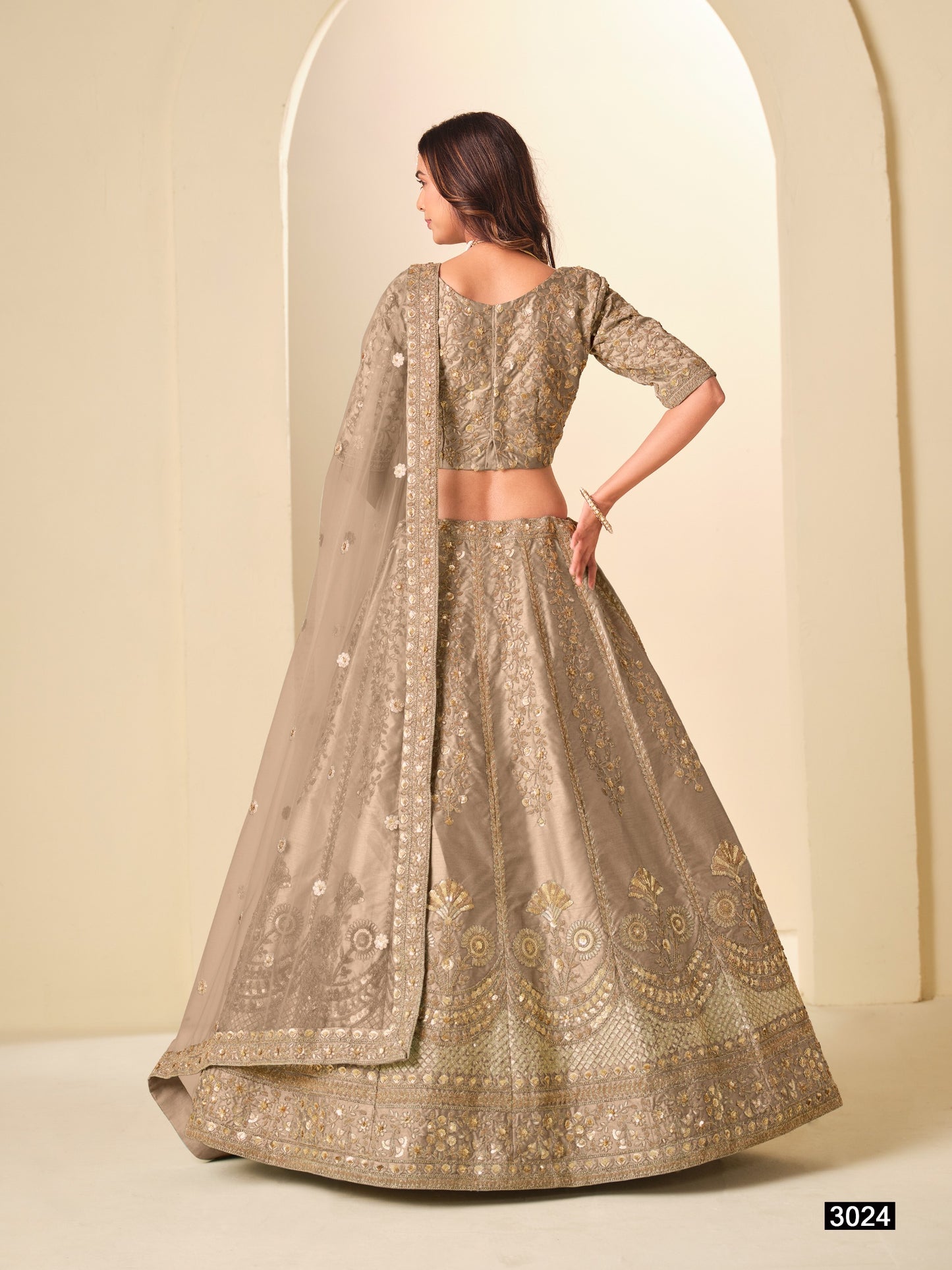 Art silk Lehenga with rich Embroidery work