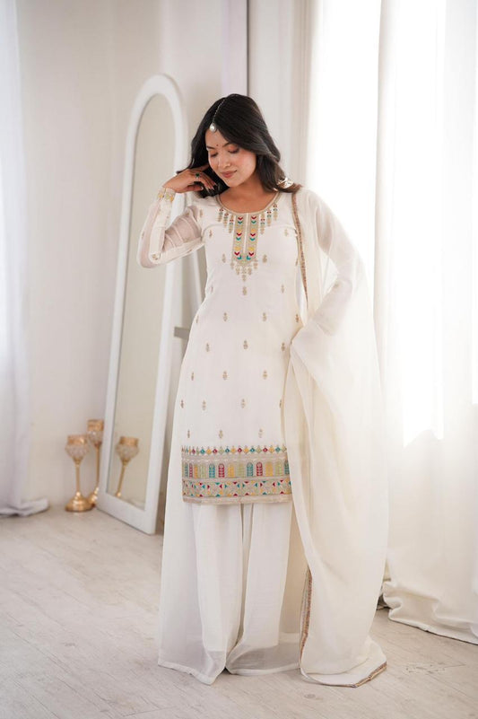 ✨ Pure Crunchy Silk Top Sharara & Dupatta Set ✨