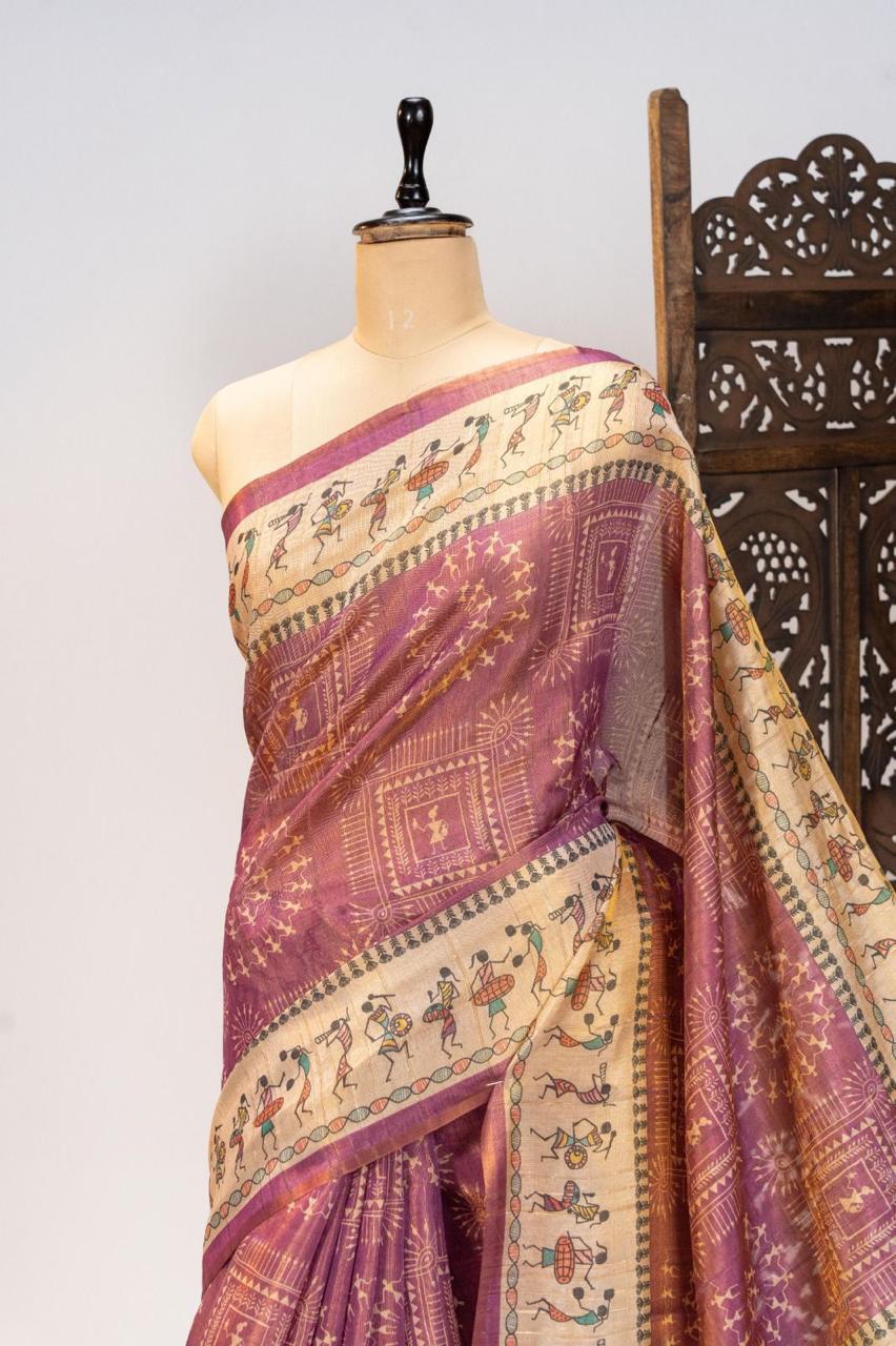 Pure Tissue Tussar Silk Saree