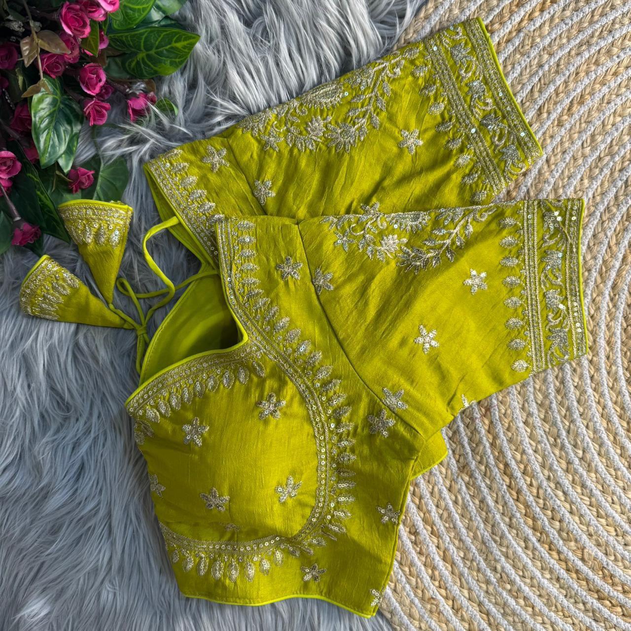 Vichitra silk Jari Work Blouse