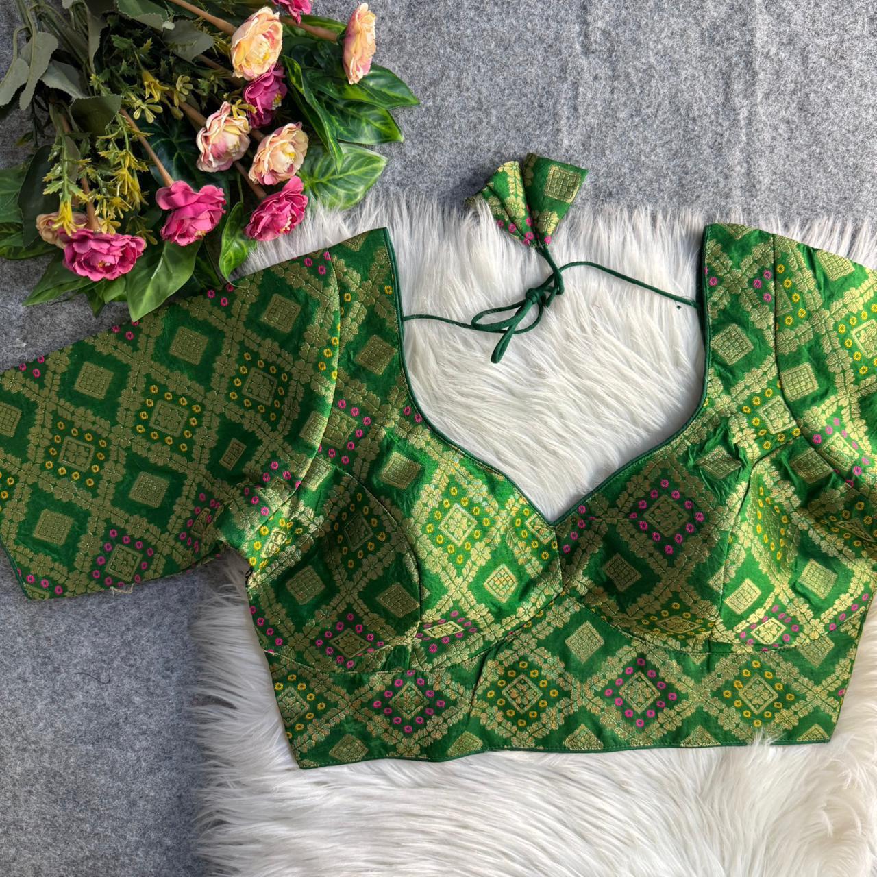 SABYASACHI-STYLE PATODA BANARASI BLOUSE