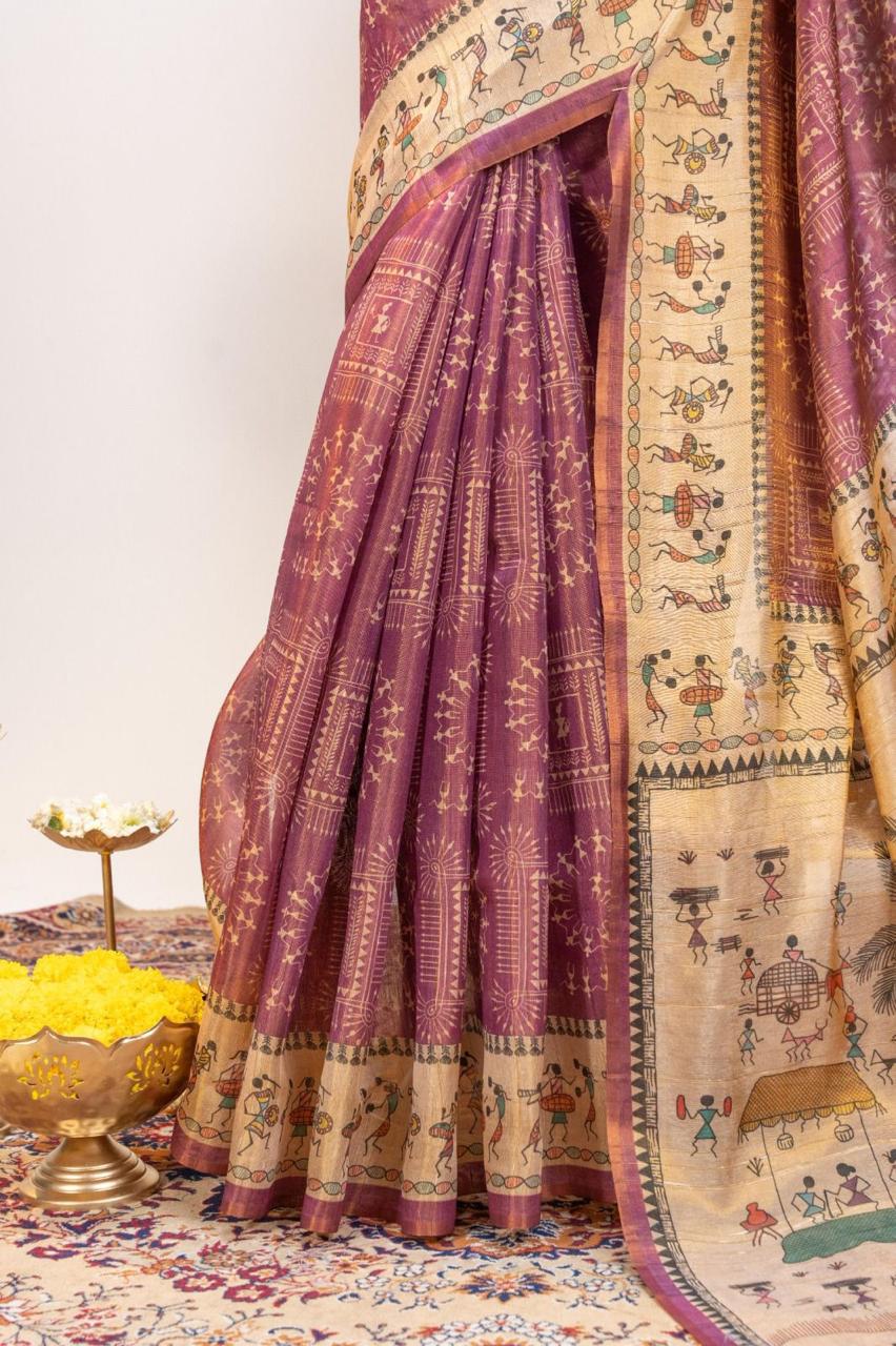 Pure Tissue Tussar Silk Saree