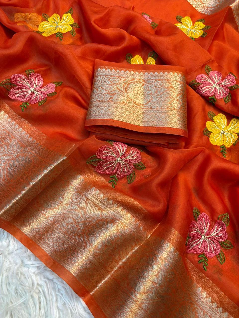 Pure Kanchipuram Organza Saree