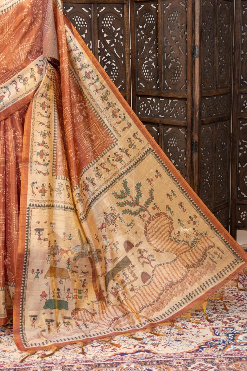 Pure Tissue Tussar Silk Saree