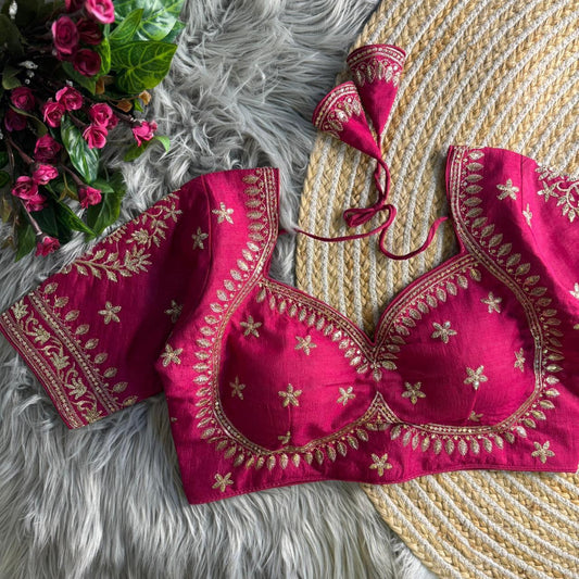 Vichitra silk Jari Work Blouse