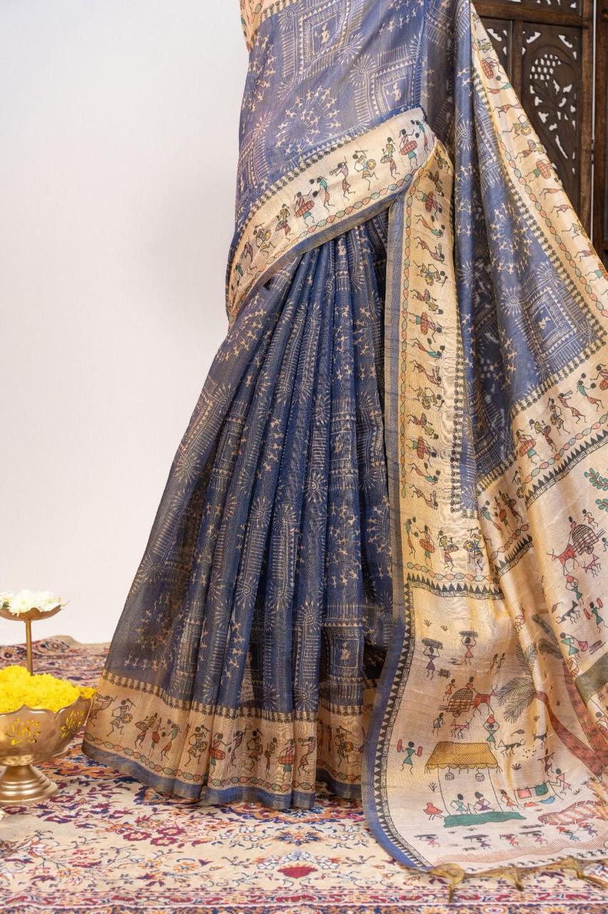 Pure Tissue Tussar Silk Saree