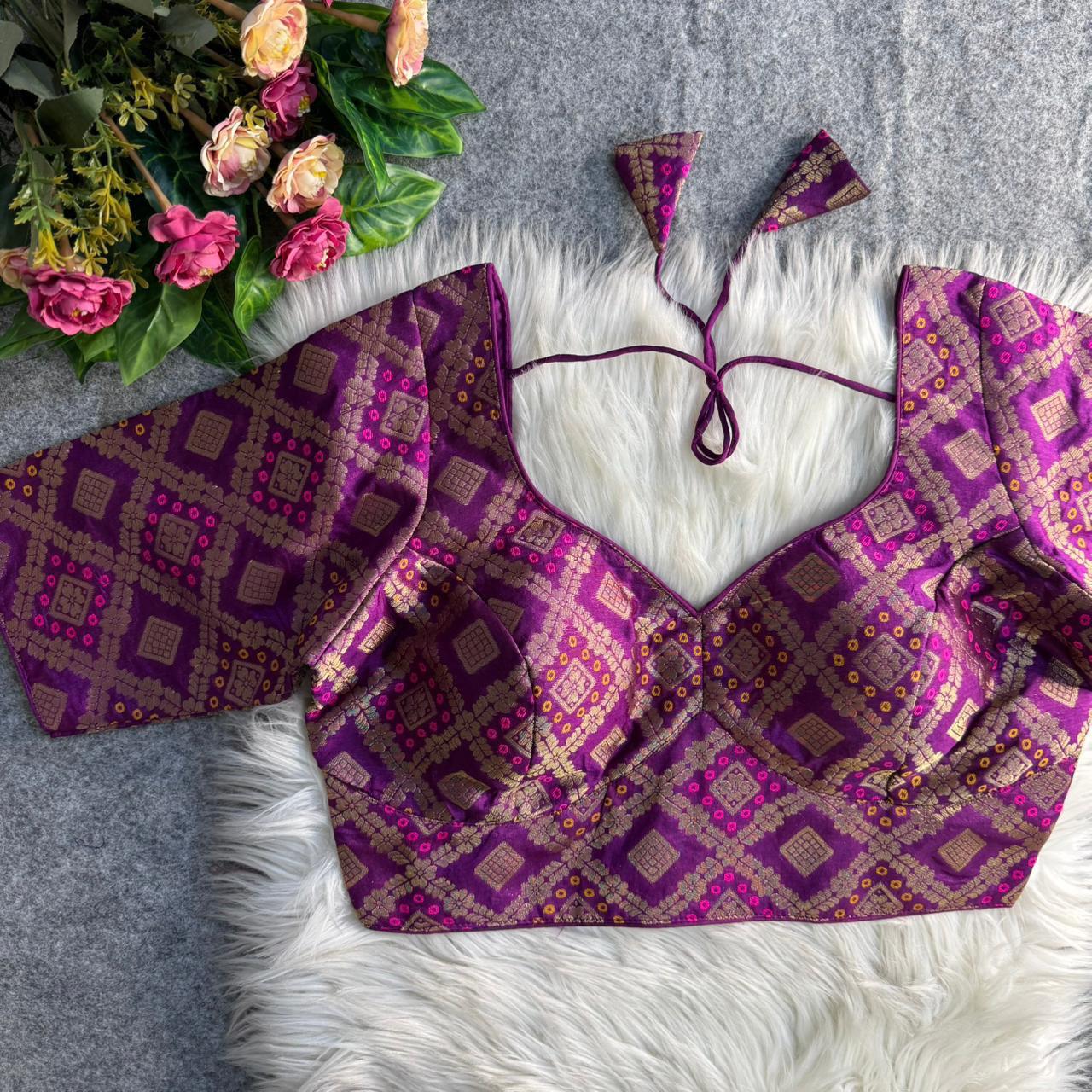 SABYASACHI-STYLE PATODA BANARASI BLOUSE
