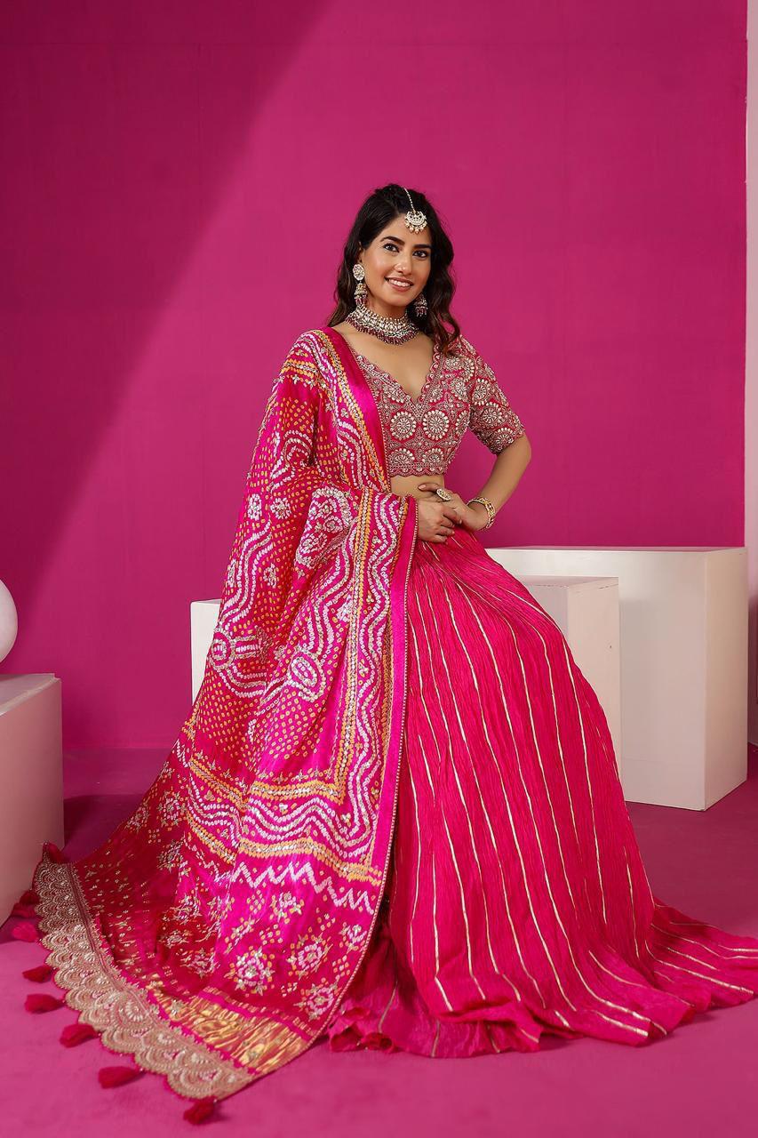 Lightweight Embroidery Work Digital Print Lehenga Choli – New Launch