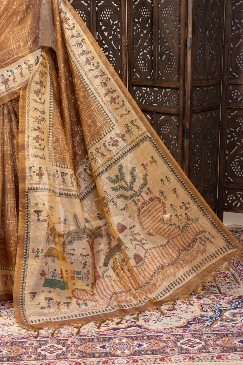 Pure Tissue Tussar Silk Saree