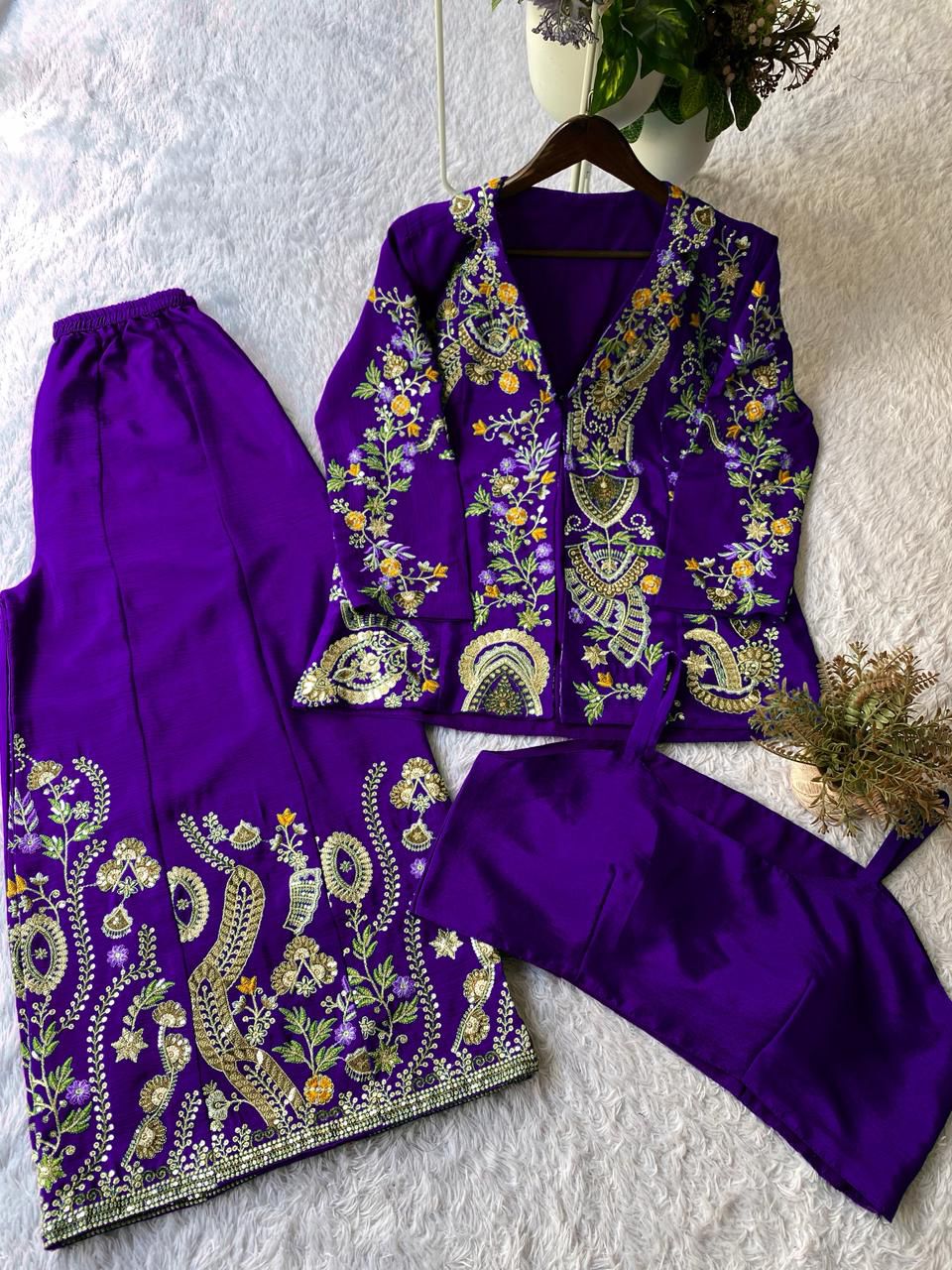 Chinon 3 piece Palazzo Set with Jacket