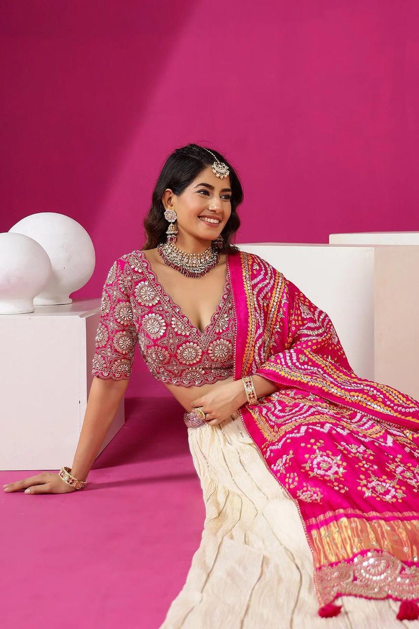 Lightweight Embroidery Work Digital Print Lehenga Choli – New Launch