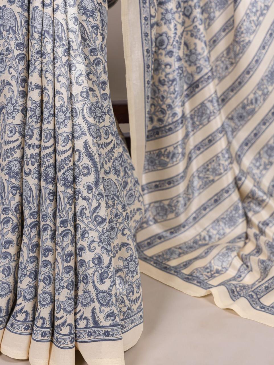 Tussar Silk Printed Saree Collection