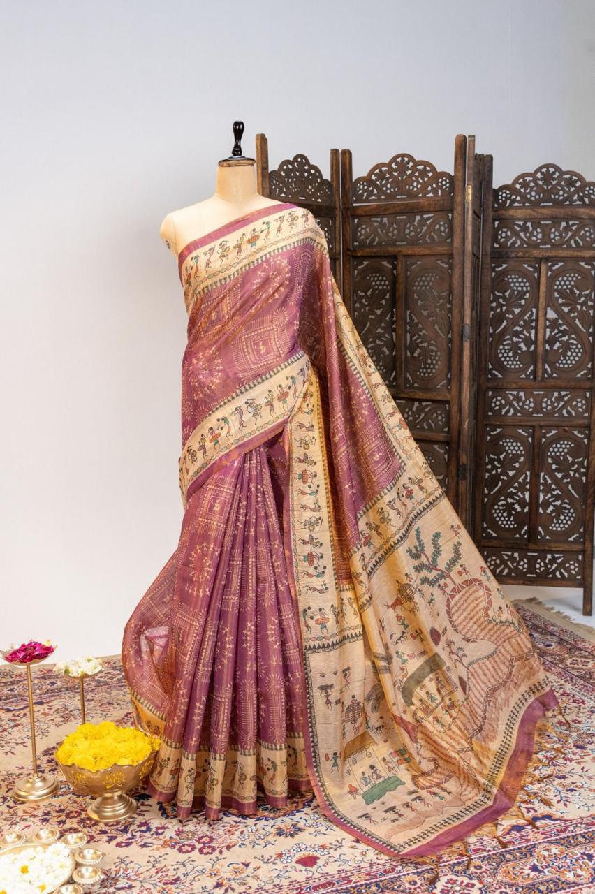 Pure Tissue Tussar Silk Saree