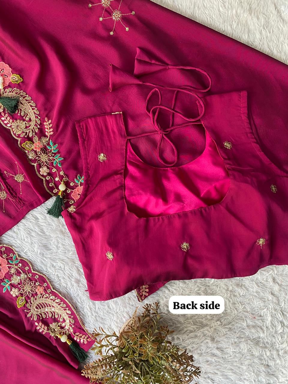 Rangoli Silk Embroidery Dhoti Shrug Set