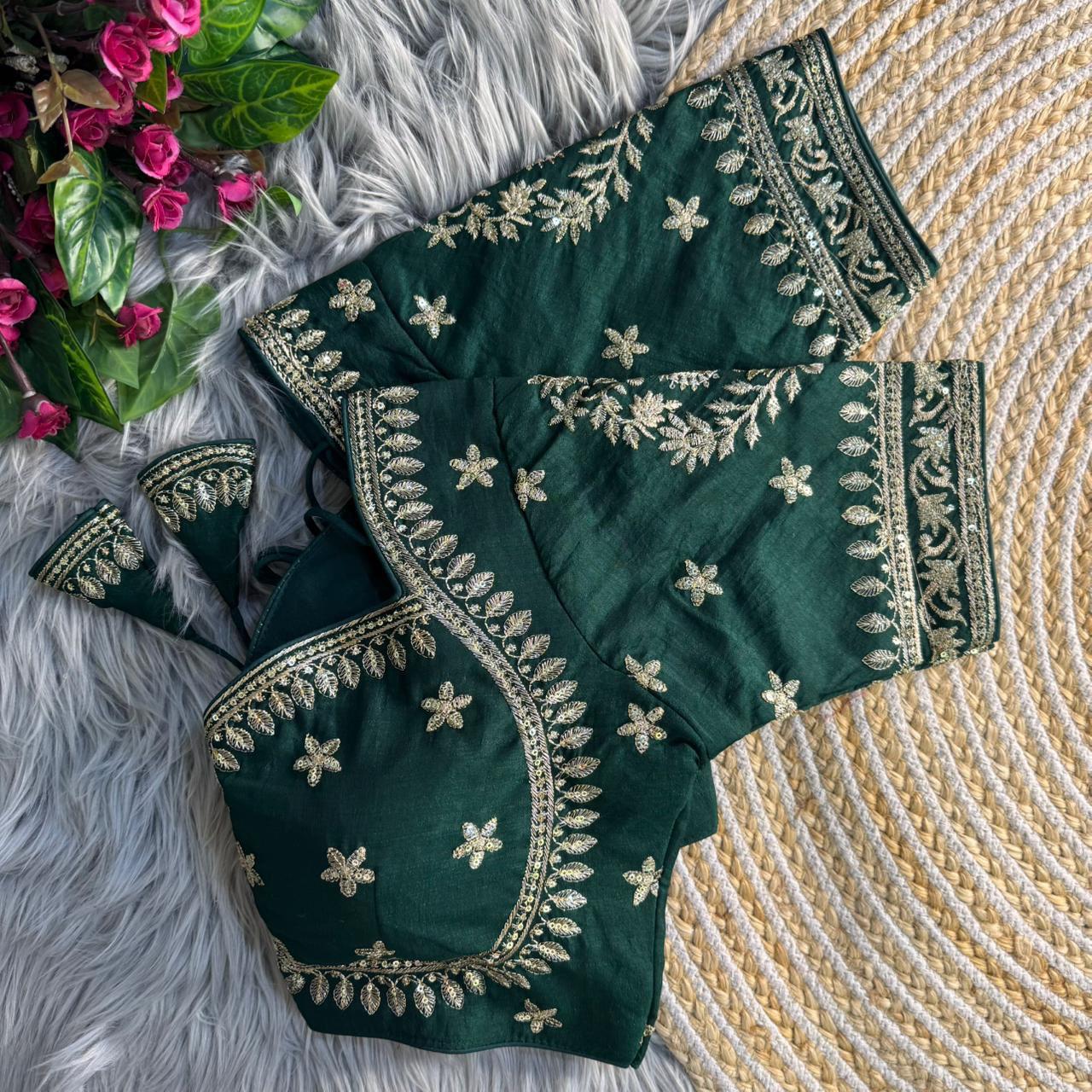 Vichitra silk Jari Work Blouse