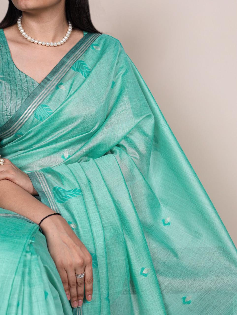 Cotton Silk Zari Weaving Saree