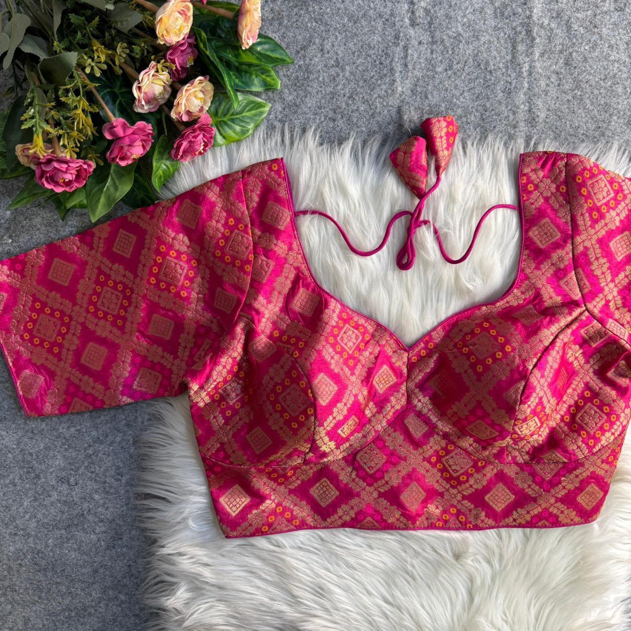 SABYASACHI-STYLE PATODA BANARASI BLOUSE