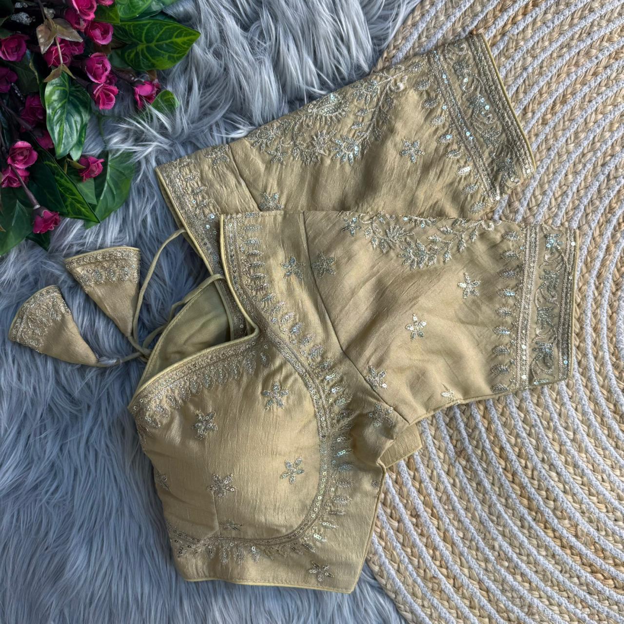Vichitra silk Jari Work Blouse