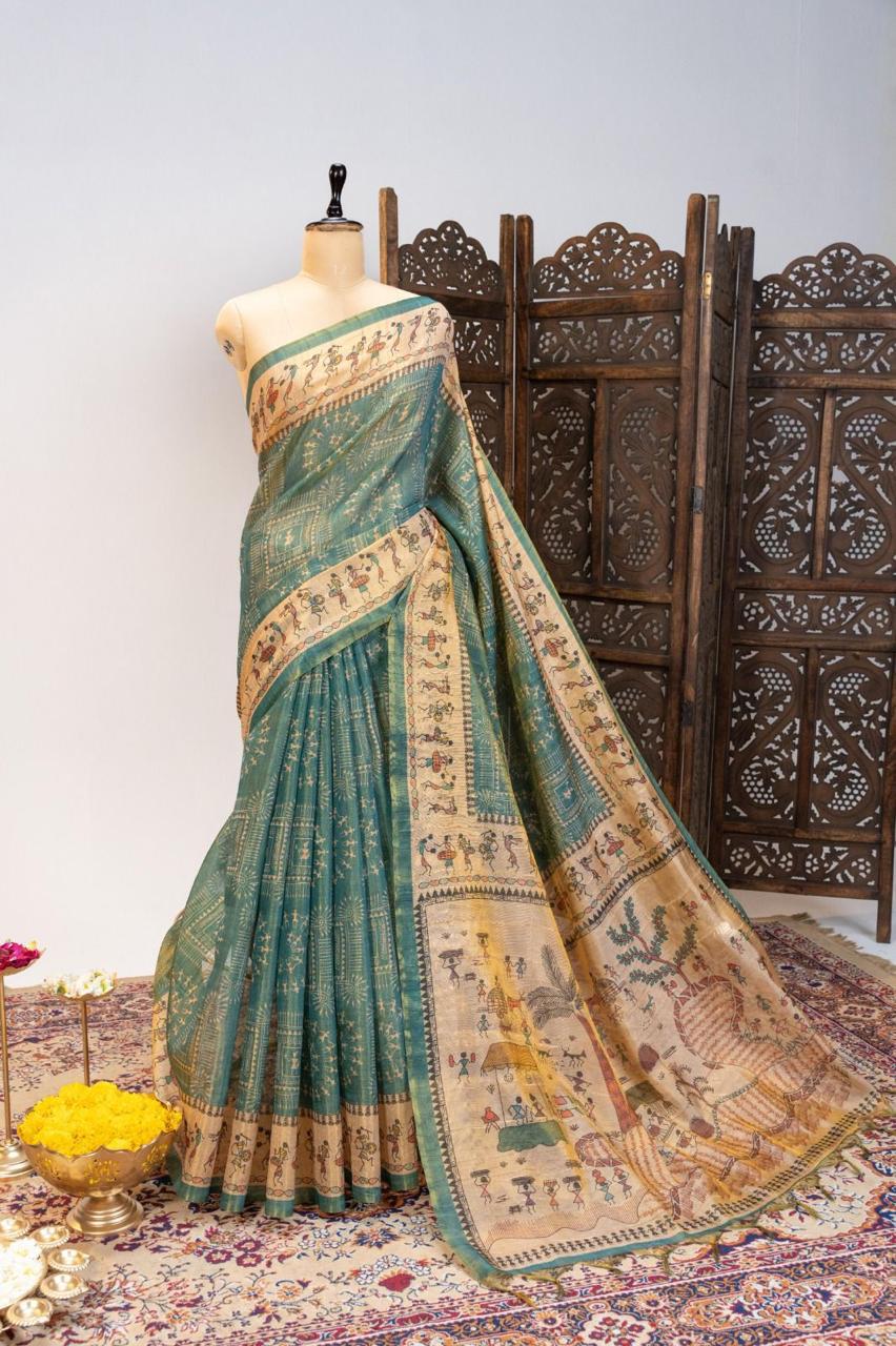 Pure Tissue Tussar Silk Saree