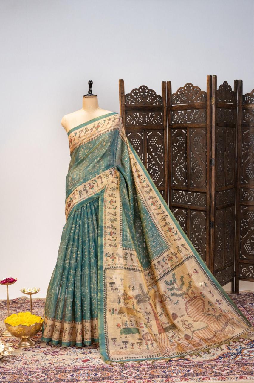 Pure Tissue Tussar Silk Saree