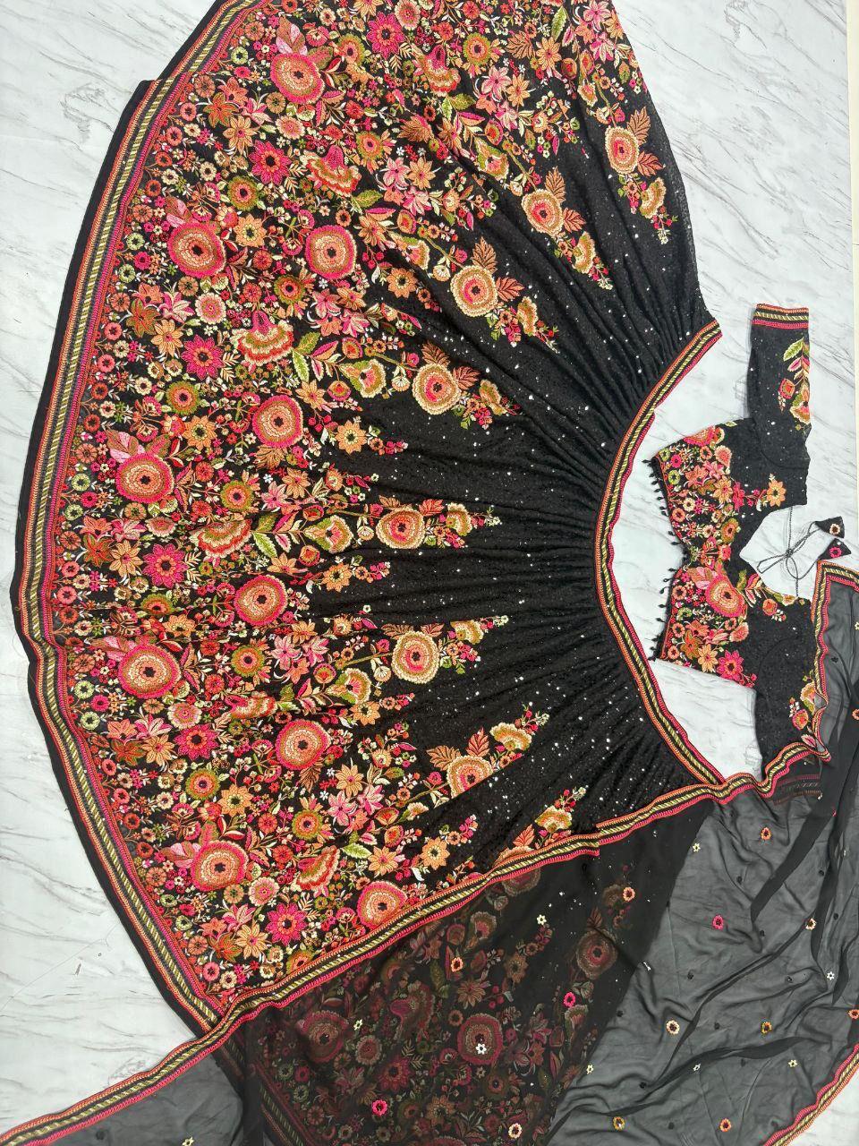 Latest Designer Faux Georgette Lehenga Collection