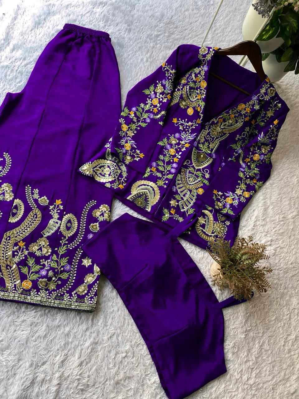 Chinon 3 piece Palazzo Set with Jacket