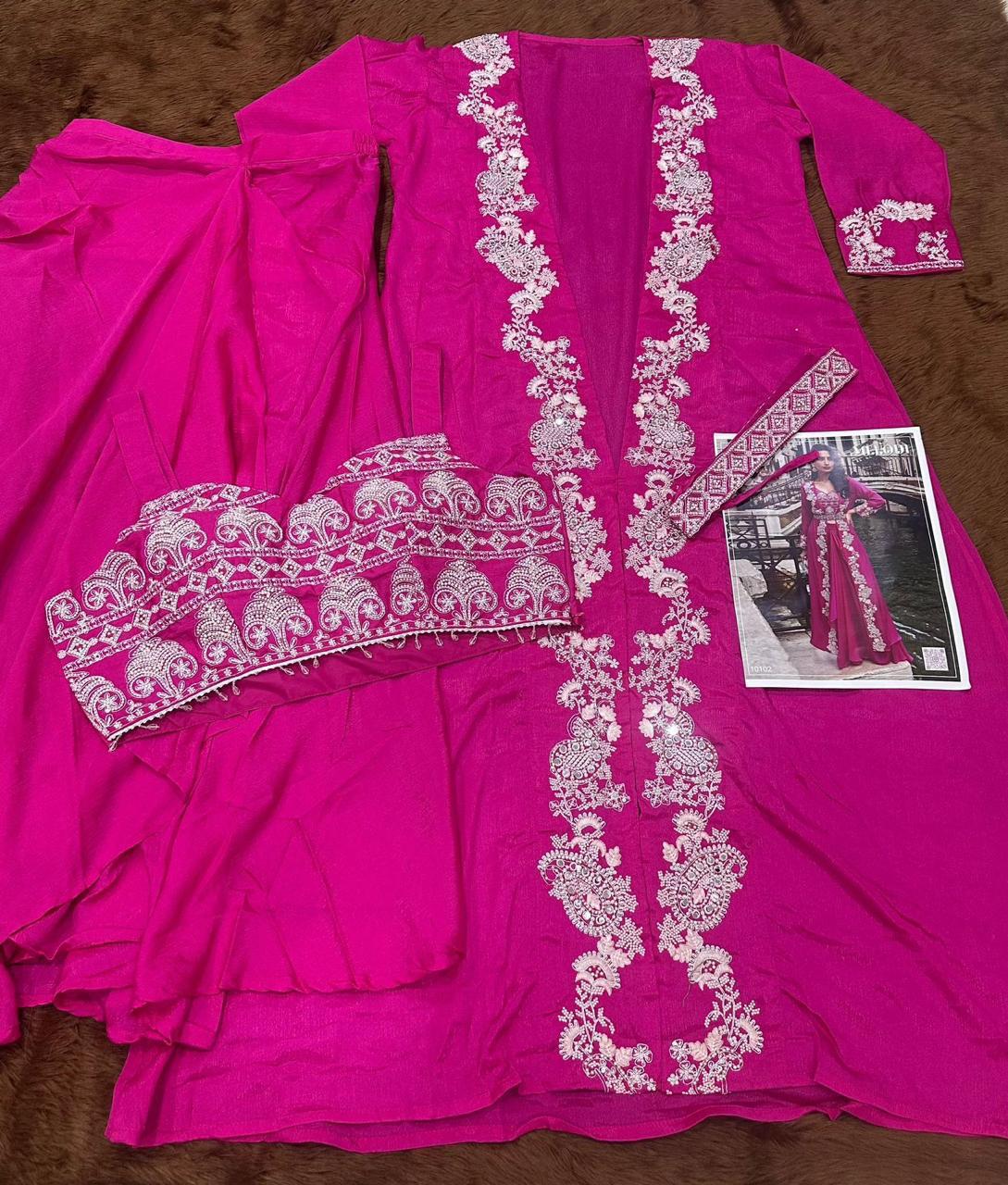Chinon Indo-Western Set with Shrug Style Duppata