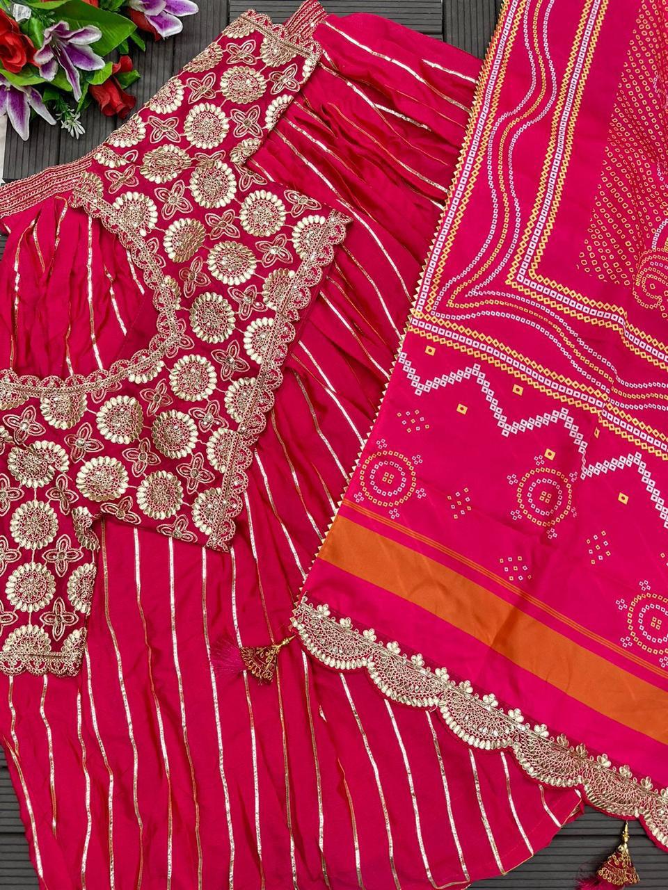 Lightweight Embroidery Work Digital Print Lehenga Choli – New Launch
