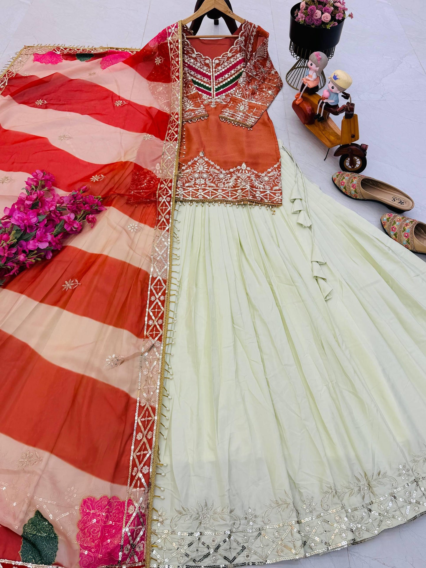 Fendy Silk Lehenga with Skirt