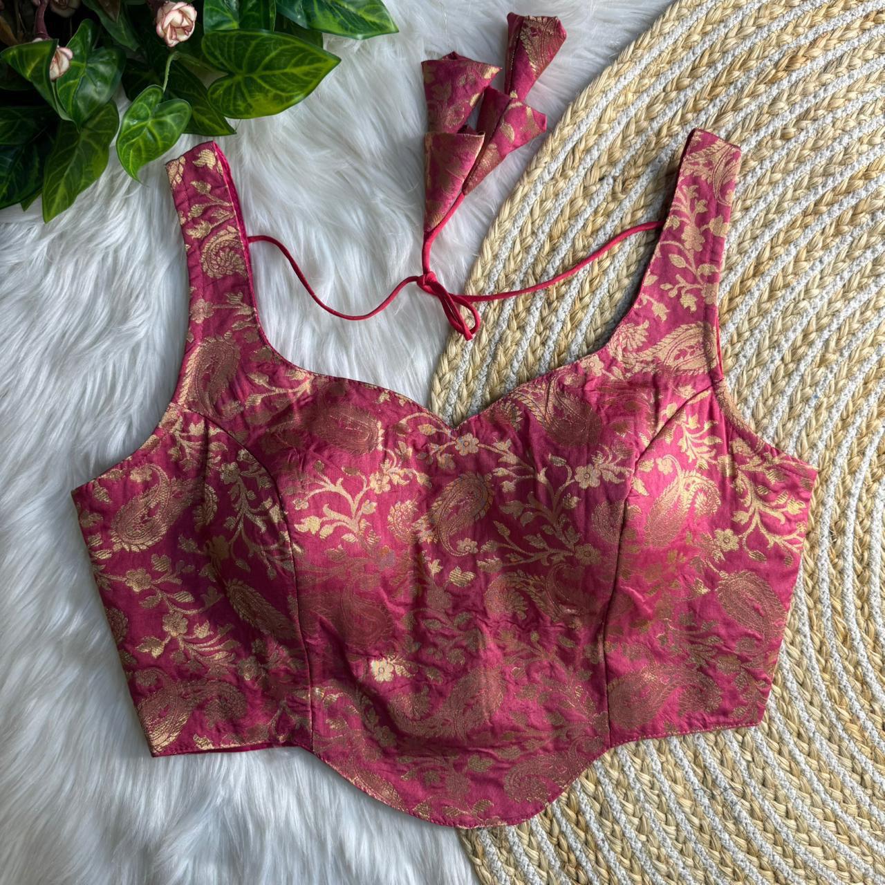 Corset Style Banarasi Blouse